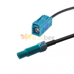 Fakra Cable Assembly Waterblue Z Plug Male Waterproof to Fakra Z Straight Female Jack Vehicle Extension Cable RG316 Universal