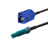 Fakra Cable Waterblue Z Plug Male to Fakra C Straight Jack Female Radio Vehicle Extension Cable RG316 50cm