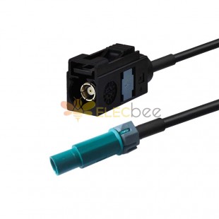 Fakra Cable Waterblue Z Waterproof Plug Male to Fakra A Jack Female Straight Radio Vehicle Extension Cable RG316