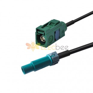 Fakra Cable Waterblue Z Waterproof Plug Male to Fakra E Jack Female Straight TV Signal Vehicle Extension Cable RG316