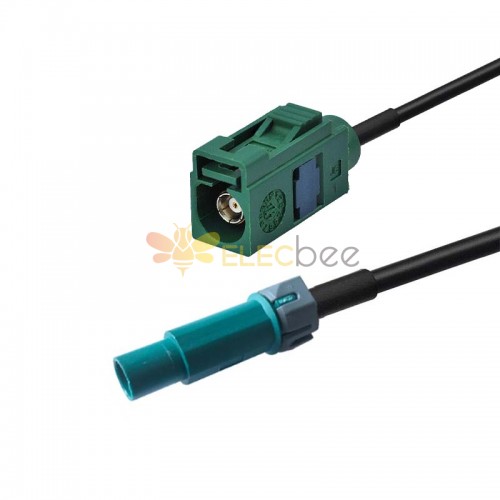 Fakra Cable Waterblue Z Waterproof Plug Male to Fakra E Jack Female Straight TV Signal Vehicle Extension Cable RG316 1m
