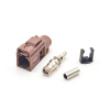 Fakra Coax Connector Car TV Fakra F Female Brown Crimp Solder Connector for RG316 RG174 Cable