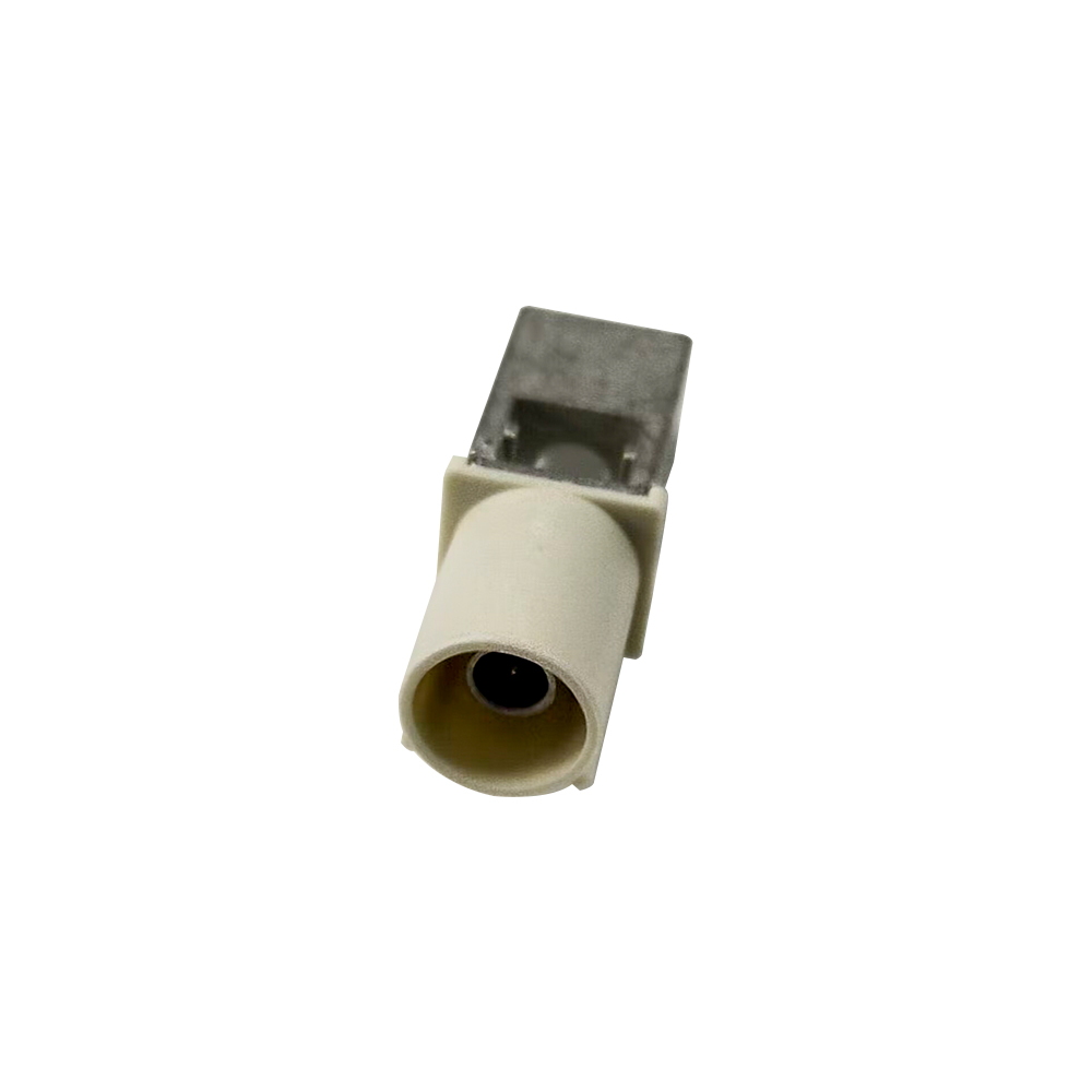 Fakra Connector Angle Male End Launch PCB mount Right angle connector white/9001 Radio With Phan