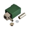 Fakra E Female Right Angle Green Crimp Connector for RG174 RG316 Cable