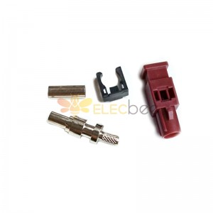 Fakra D Code Male Straight Connector Plug Crimp for Cable RG316 RG174