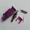 Conector de soldadura de crimpado violeta Claret macho Fakra D para Cable de antena RG58 de coche