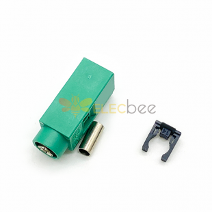 Fakra E Connector Car TV Female Green Crimp Solder Connector for RG316 RG174 Cable