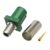 FAKRA E Green Straight Male Plug Car Vehicle Connector Crimp Type for Cable RG58/RG142