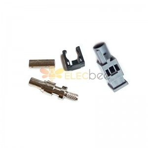 Fakra G Code Male Plug Color Gray Straight Connector Crimp for Cable RG316 RG174