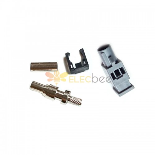 Fakra G Code Male Plug Color Gray Straight Connector Crimp for Cable RG316 RG174