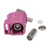 Fakra H Female Right Angle Heather Violet Crimp Connector for RG174 RG316 Cable