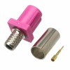 Tipo de crimpado del conector del vehículo del coche del enchufe macho recto rosa de FAKRA H para el cable RG58/RG142
