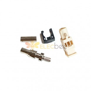 Fakra I Code Male Plug Beige Straight Connector Crimp for Cable RG316 RG174