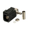 Fakra Connector Female Fakra A Right Angle Black Crimp Solder Connector for RG174 RG316 Cable