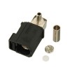 Fakra Connector Female Fakra A Right Angle Black Crimp Solder Connector for RG174 RG316 Cable