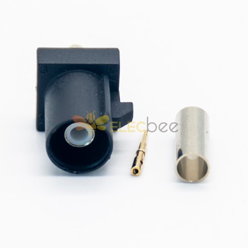 Fakra 公頭直式A型黑色壓接焊接連接器