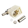 Fakra Connector Crimp Fakra B Female Right Angle White Solder for Connector RG174 RG316 Cable