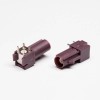 FAKRA SMB連接器PCB穿孔式D型紫紅色插頭 20Pcs