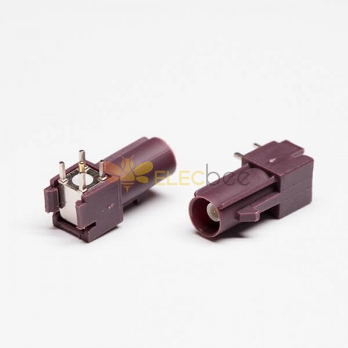 20pcs FAKRA SMB Connector D Type Brown Coax Female Through Hole for PCB