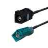 Fakra Waterblue Z Waterproof Jack to Fakra A Straight Jack Female Radio Vehicle Extension Cable RG316 1m