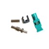 Fakra Z Code Male Plug Universal Water Blue Straight Connector Crimp for Cable RG316 RG174