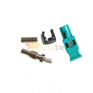 Fakra Z Code Male Plug Universal Water Blue Straight Connector Crimp for Cable RG316 RG174