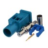 Fakra Z Connector Male Water Blue Crimp Solder Connector for Car Antenna RG174 RG316Cable