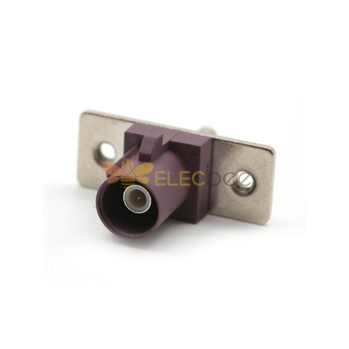Male Plug D Code Fakra Connector Solder Type Vehicle RF Straight with 2-Hole Baffle GSM Signal