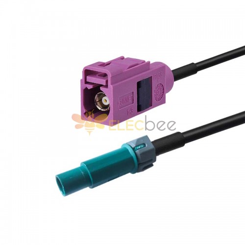 Straight Waterblue Fakra Z Plug Male Waterproof to Fakra H Jack Female Radio Vehicle Extension Cable Adapter RG316 3m
