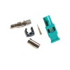 Water Blue Fakra Z Code Male Plug Universal Straight Connector Crimp for Cable RG142 RG223