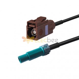 Waterproof Fakra Cable Assembly Waterblue Z Plug Male to Fakra F Straight Jack Female TV Vehicle Extension Cable RG316