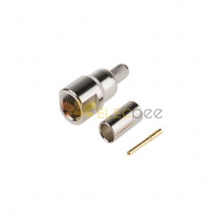 FME RF Connector Male Straight 50 ohm Cable Mount Crimp for RG141 A/U