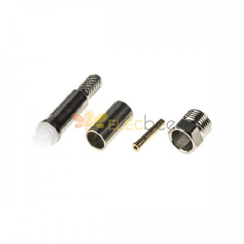 FME Cable Connector Female Straight 2GHz Crimp Type 50 ohm
