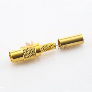 Crimp Connector Female Straight Copper Gold-plated