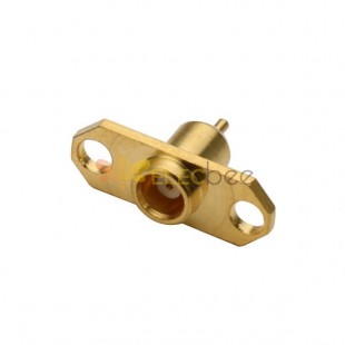 MCX Coaxial Jack Straight Gold Plated Connecor 2Hole Flange for Panel