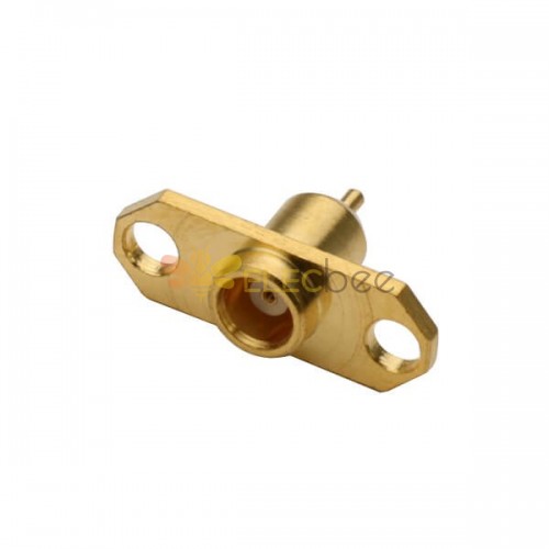 MCX Coaxial Jack Straight Gold Plated Connecor 2Hole Flange for Panel