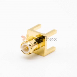 MCX Coaxial Connector Standard Male Straight Gold Plating Panel Mount Through Hole