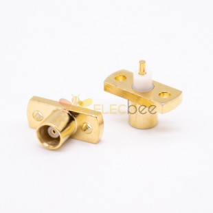 MCX Conector 2Hole Flange Straight Female para Panle Mount