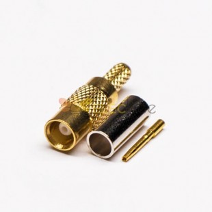 MCX Connector Femelle Straight Gold Plaqué Crimp Type pour câble