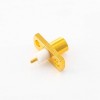 MCX Connector Female Straight Two-hole Flange Copper Gold-plated 50Ω