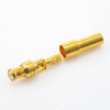MCX Crimping Connector Male Head Straight Copper Gold-plated