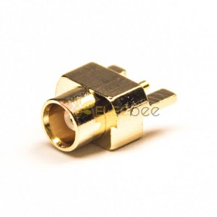 PCB Montaj lı Kadın Konektör 180 Derece Altın Kaplama için MCX Edge Montaj