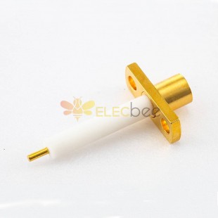 MCX Gold Female Straight Two-hole Flange Copper 75 Ohm