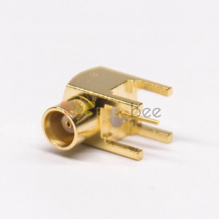 MCX Gold Plating Angled Female Through Hole for PCB Mount 50ohm
