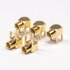 20 peças MCX folheado a ouro com orifício fêmea em ângulo para montagem em PCB
