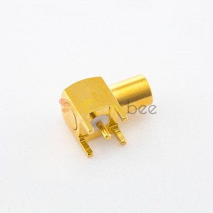 MCX-Buchse rechter Anschluss Kupfer vergoldet 50Ω 75 Ohm