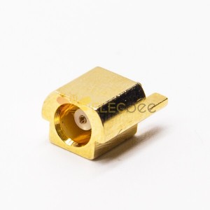 MCX Offset para painel feminino conector straight gold plating para PCB Mount