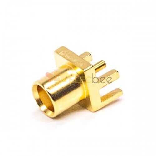 MCX PCB Mount Female Connector 180 Degree Margin Surface Montage
