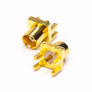 MCX PCB Mount Female Connector 180 Degree Margin Surface Mounting