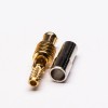 MCX Plug Connector Gold Plated Crimp Straight Window Solder